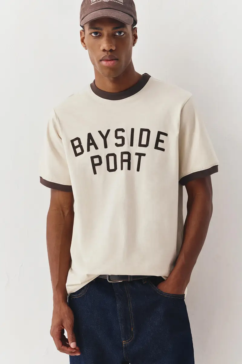 Maglietta Bayside Port Bianco rotto miniatura 2