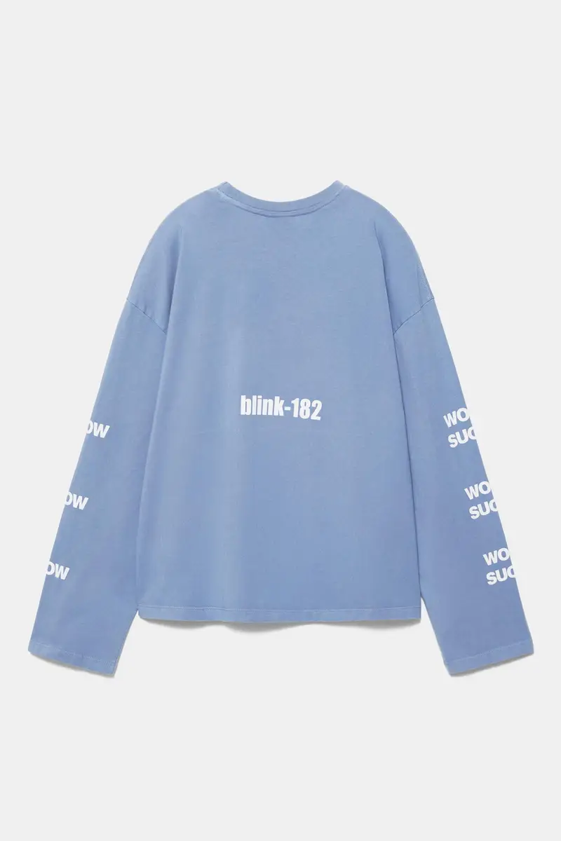 Maglietta Blink 182 Azzurro lavato miniatura 3