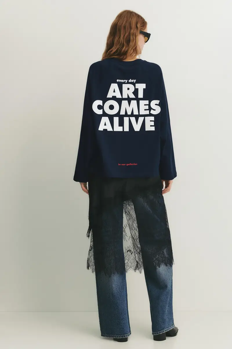 Maglietta Blu The Met Blu marino miniatura 3