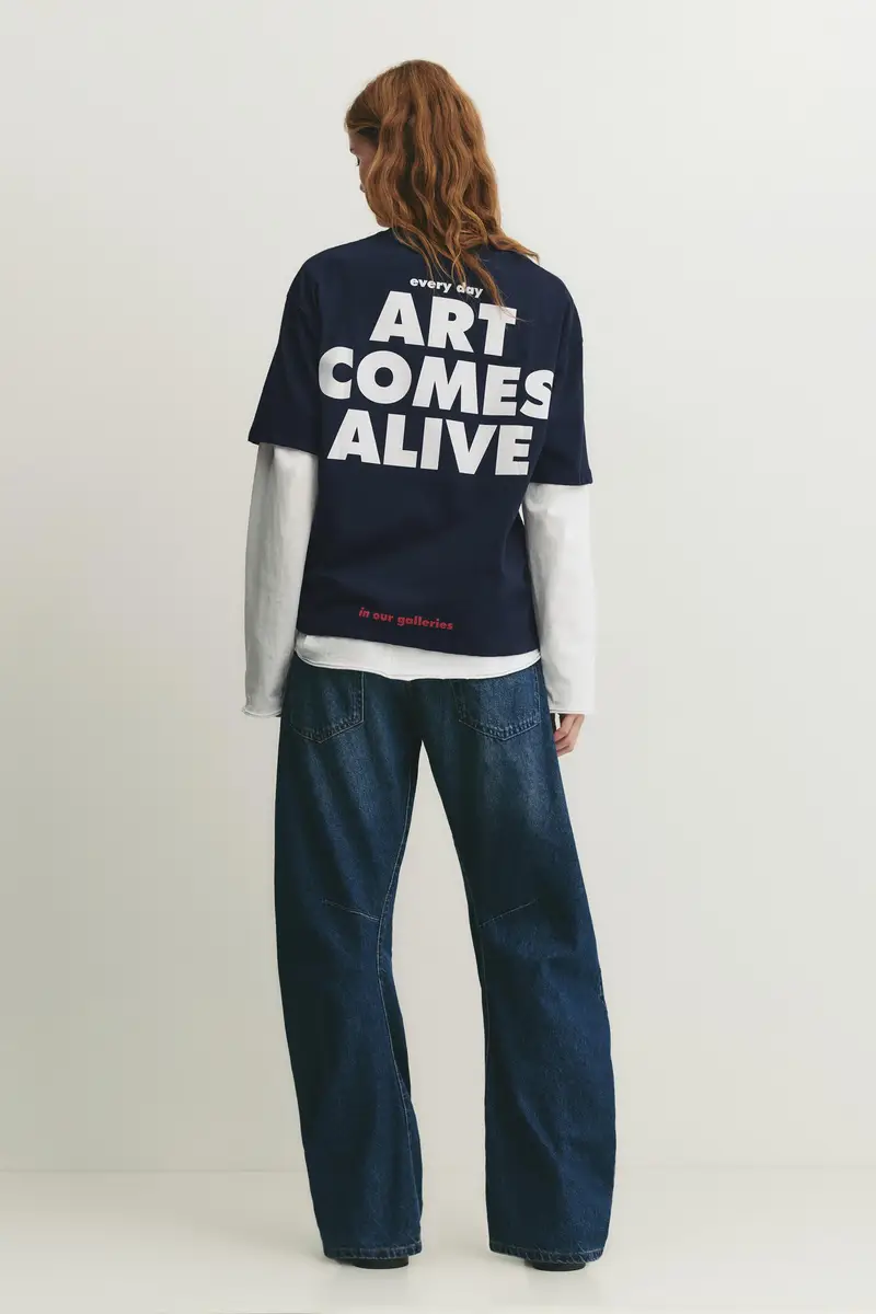 Maglietta Blu The Met Blu marino miniatura 3