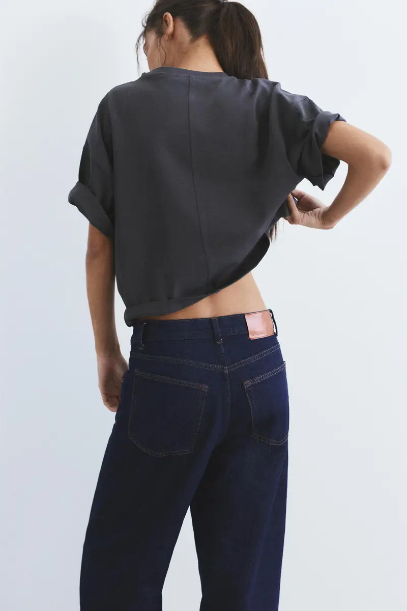 Maglietta Boxy A Maniche Corte Grigio antracite miniatura 2