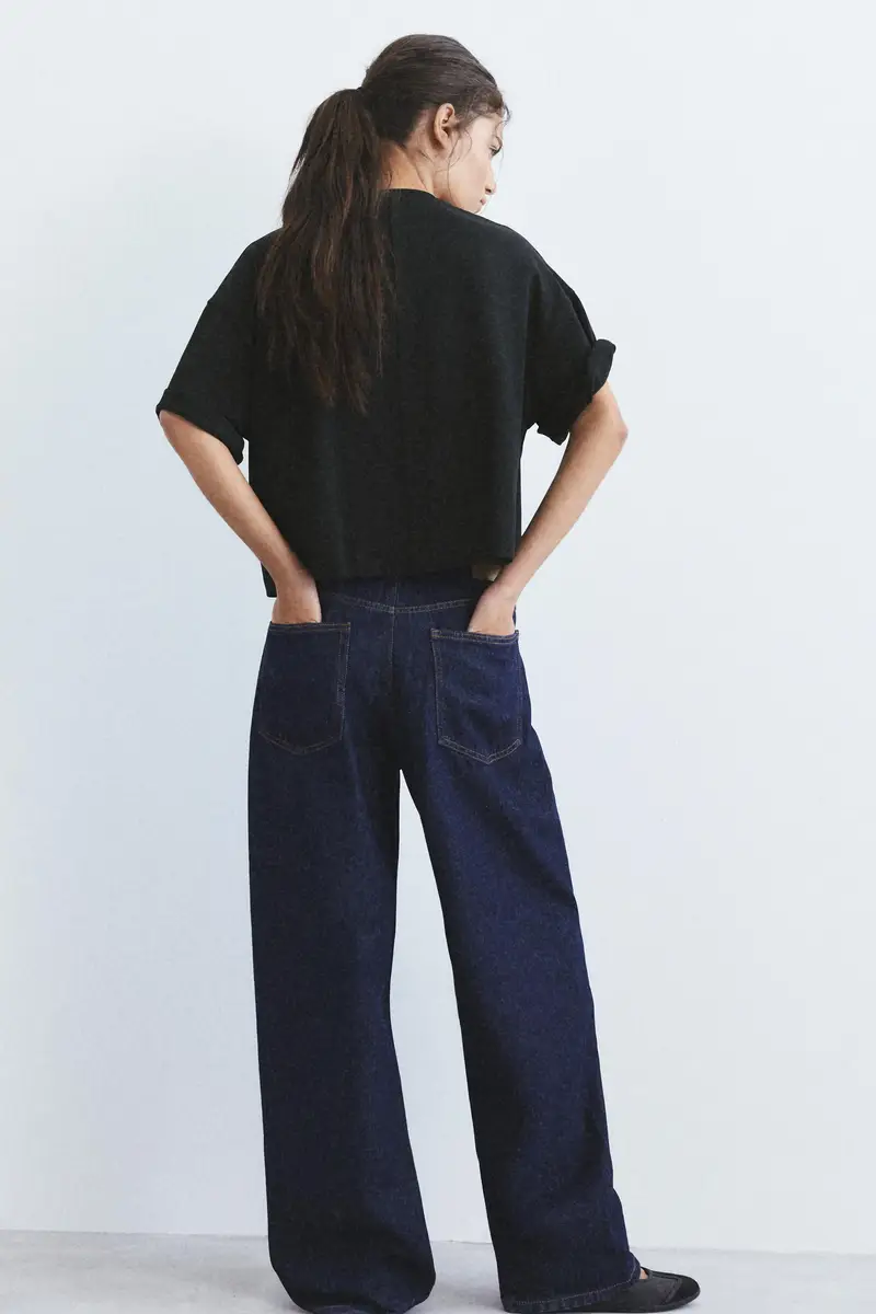 Maglietta Boxy A Maniche Corte Nero miniatura 3