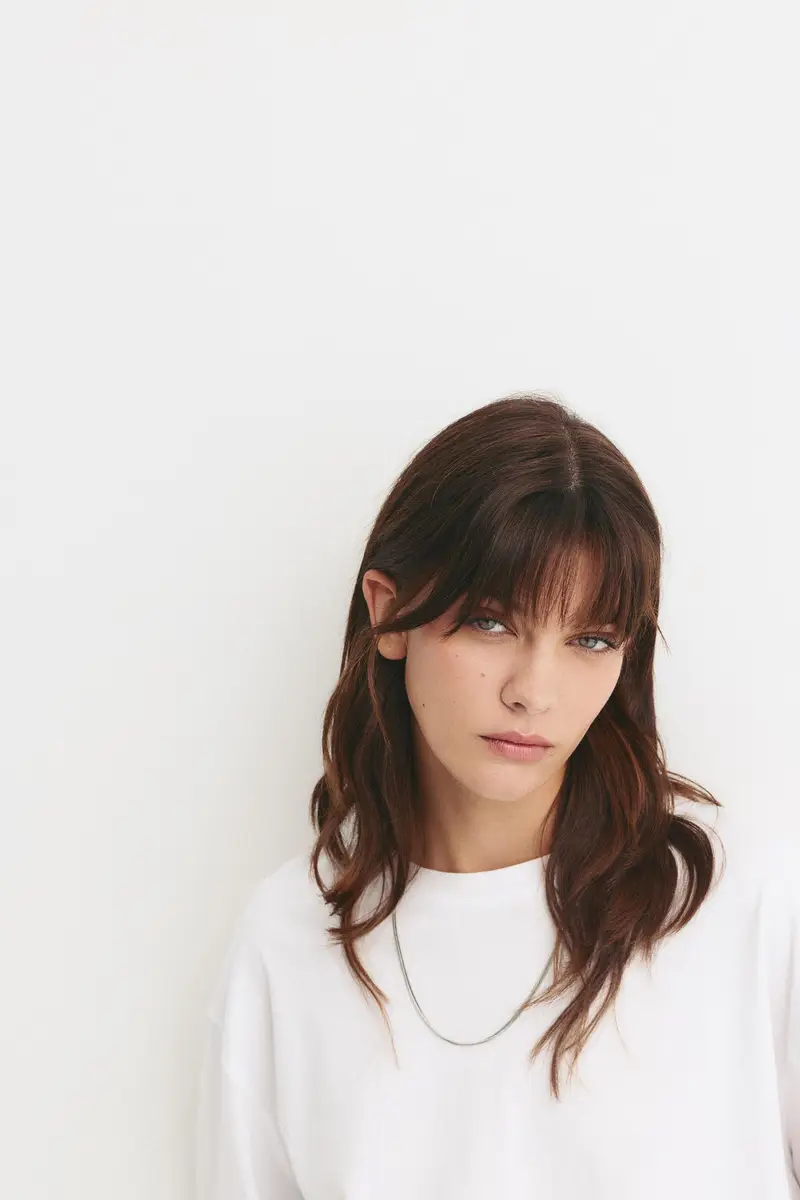 Maglietta Boxy Maniche Lunghe Bianco miniatura 3