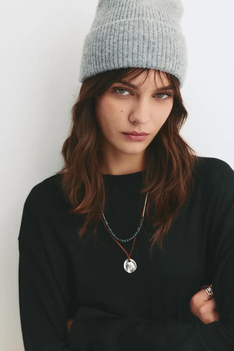 Maglietta Boxy Maniche Lunghe Nero miniatura 3