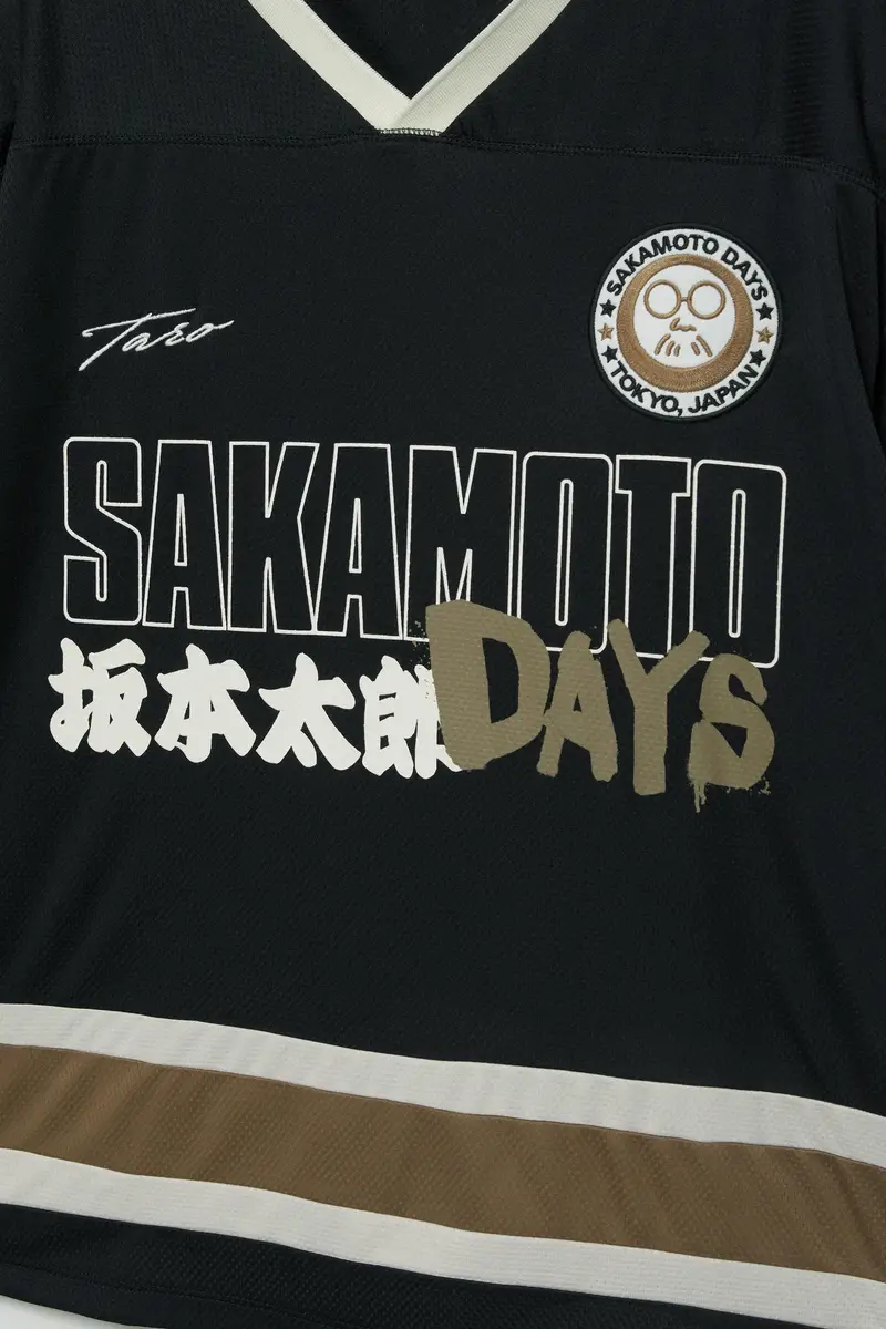 Maglietta Da Calcio Sakamoto Days Nero miniatura 3