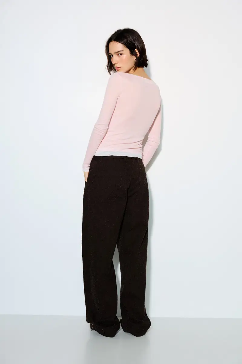 Maglietta Doppia Maniche Lunghe Rosa cipria miniatura 3