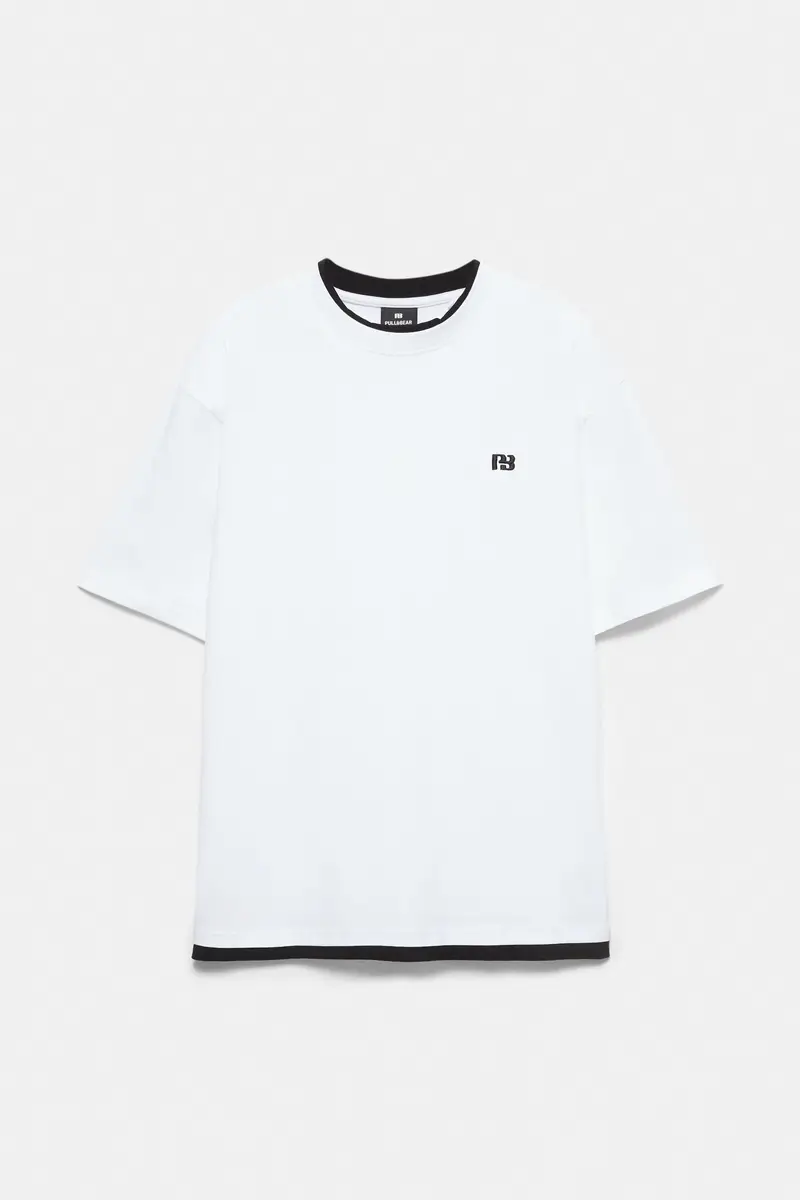 Maglietta Doppio Logo Bianco