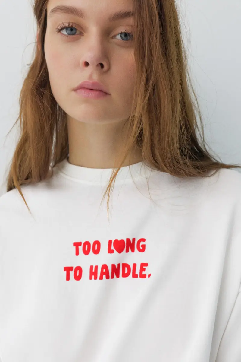 Maglietta Grafica Cane E Scritta Ghiaccio miniatura 3