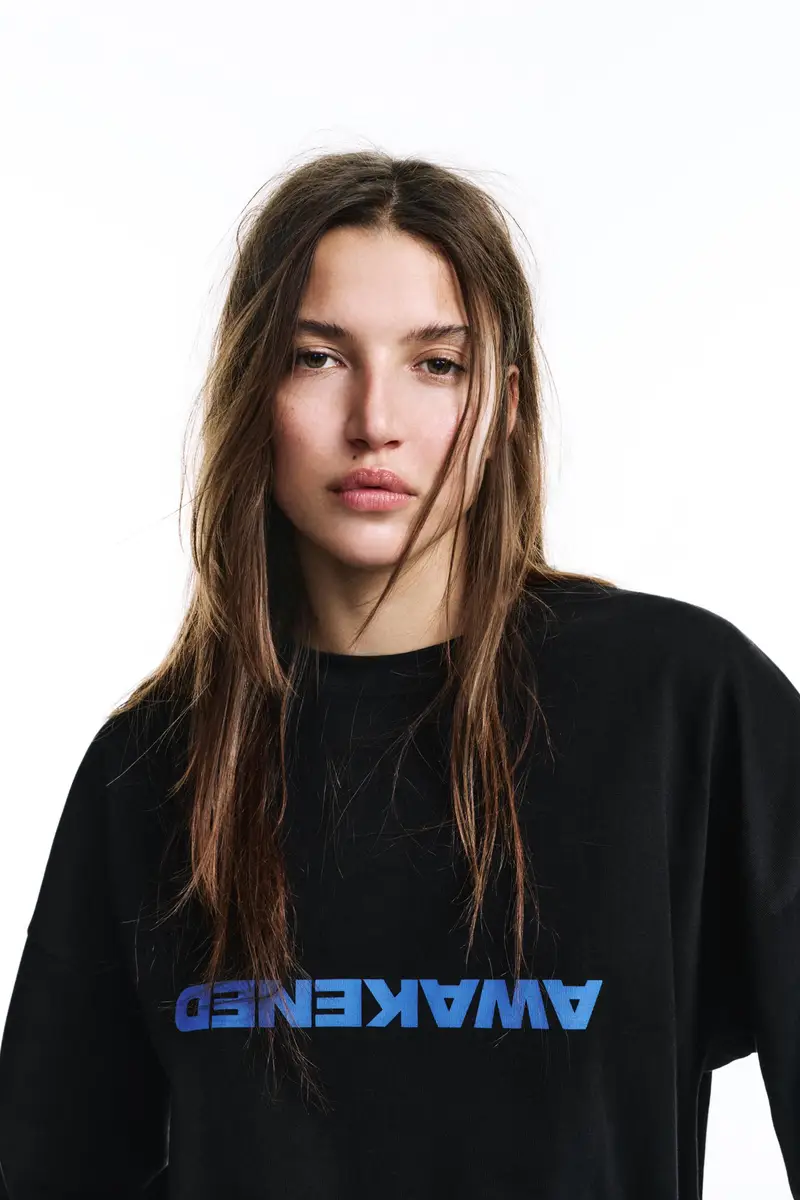 Maglietta Grafica Città Nero miniatura 3