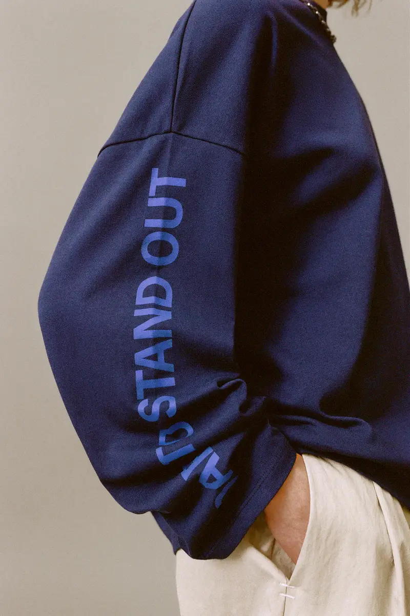 Maglietta Grafica Stwd Blu marino miniatura 3