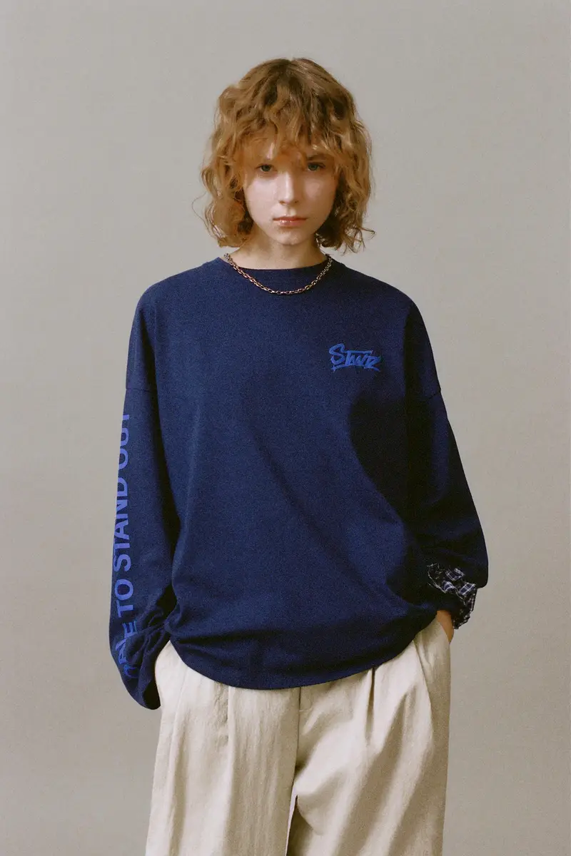 Maglietta Grafica Stwd Blu marino