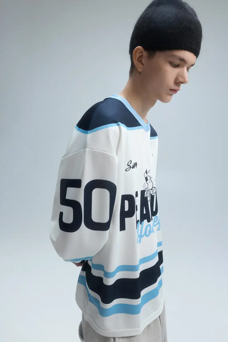 Maglietta Hockey Peanuts Bianco rotto