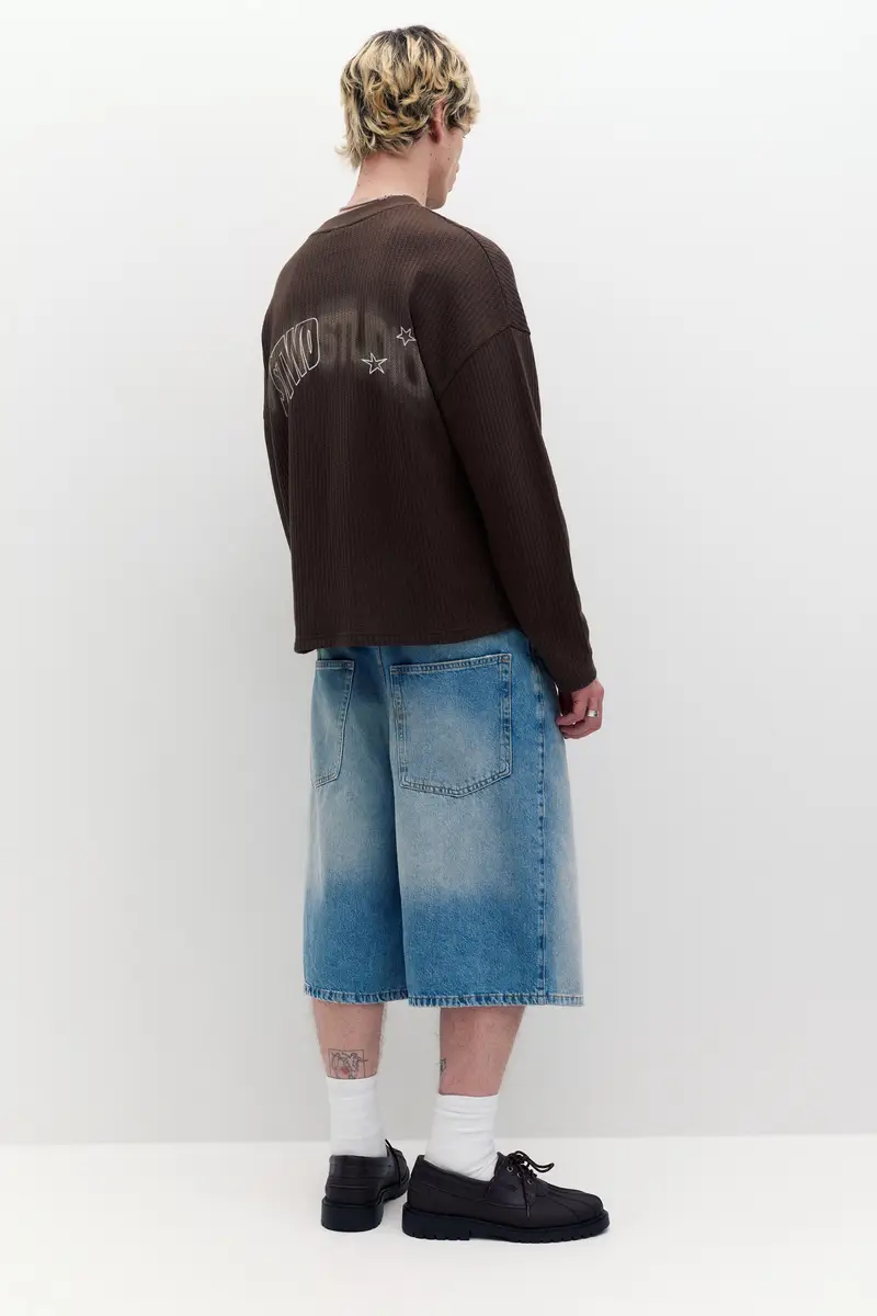 Maglietta In Maglia Con Stella Marrone oscuro miniatura 3