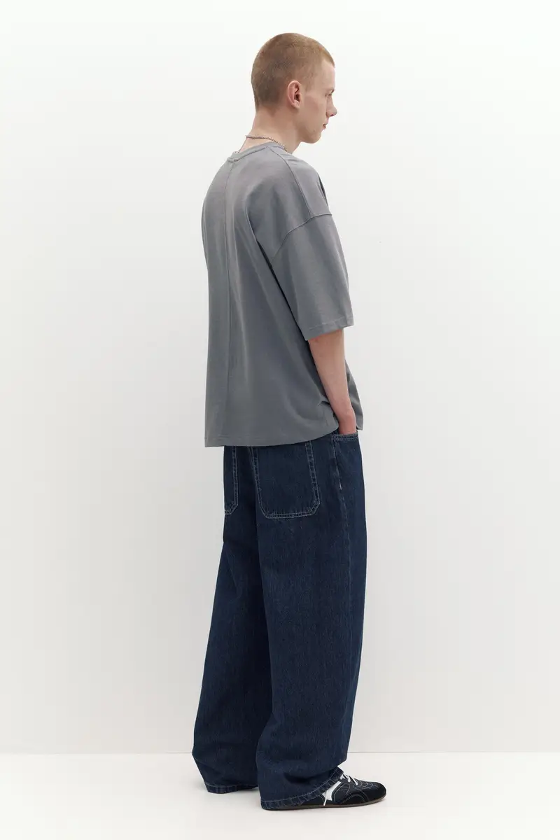 Maglietta Loose Fit Grigio miniatura 3