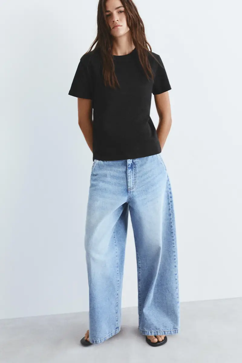 Maglietta Maniche Corte 100% Cotone Nero miniatura 3