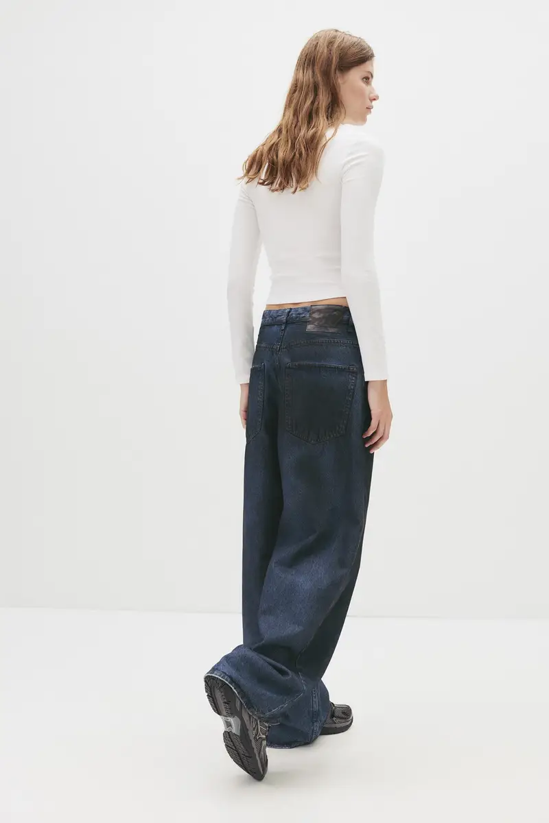 Maglietta Maniche Lunghe Collo Rotondo Bianco miniatura 2