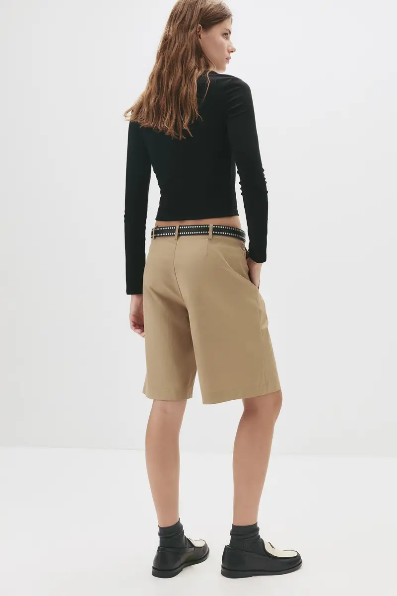 Maglietta Maniche Lunghe Collo Rotondo Nero miniatura 2