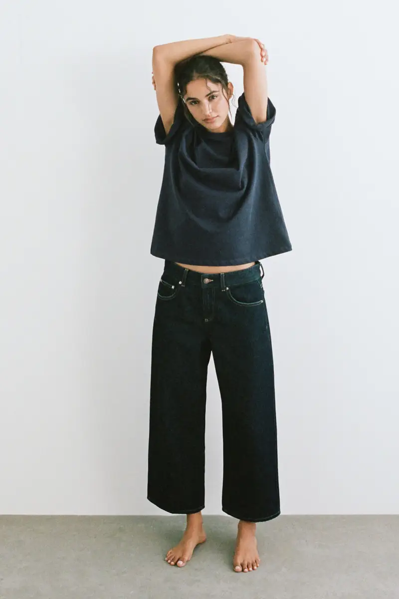 Maglietta Oversize A Maniche Corte Blu marino