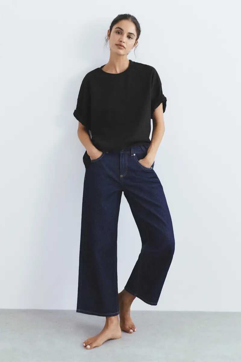 Maglietta Oversize A Maniche Corte Nero