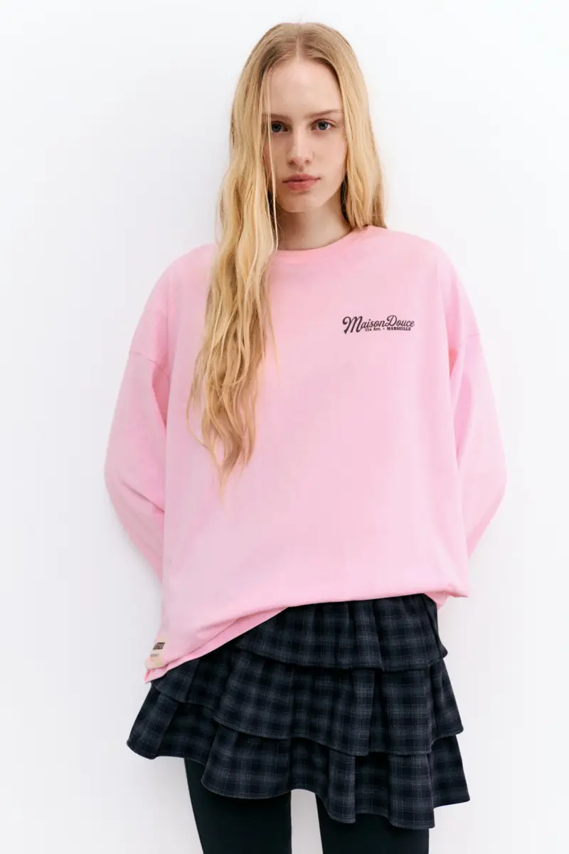 Maglietta Rosa Con Scritta miniatura 2