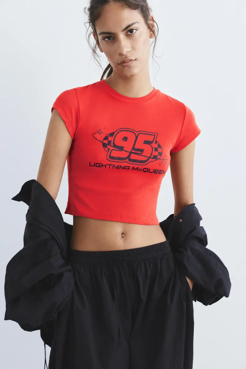 Maglietta Rossa Cars Rosso miniatura 2