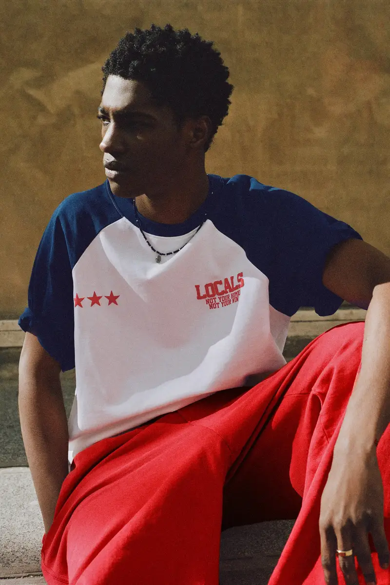 Maglietta Stwd A Maniche Raglan Blu marino miniatura 2