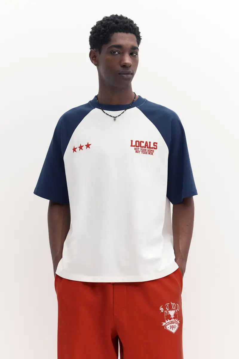 Maglietta Stwd A Maniche Raglan Blu marino miniatura 3