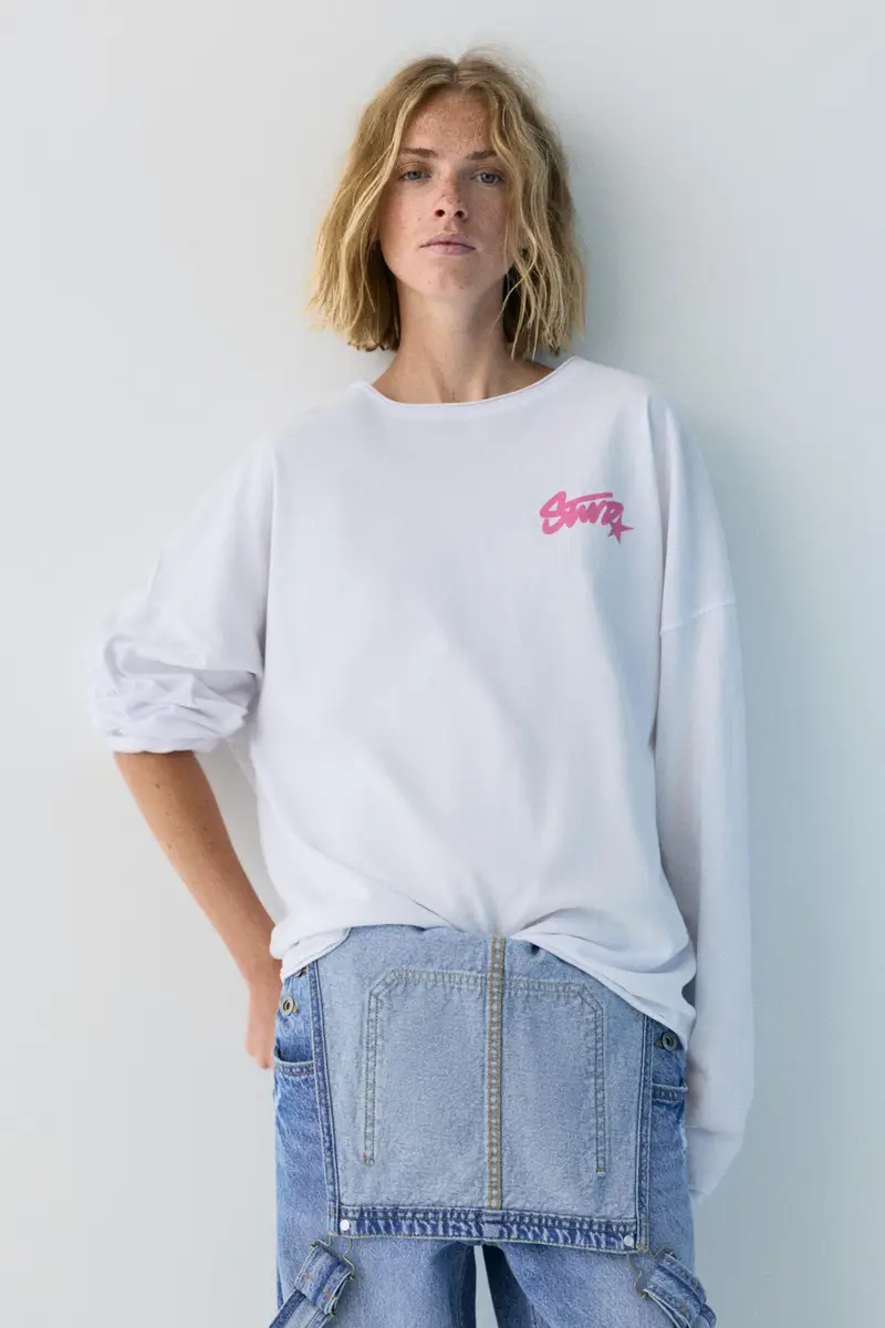 Maglietta Stwd Cuciture Rosa