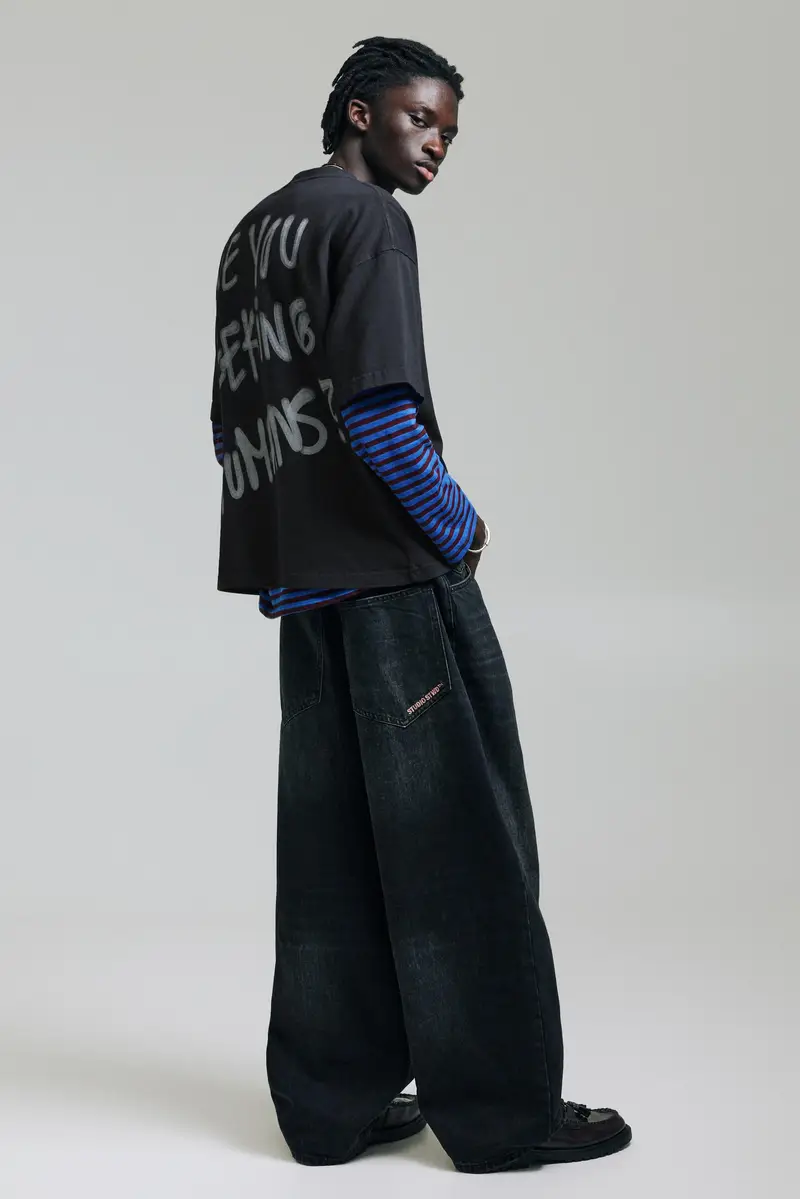 Maglietta Stwd Grafica Nero