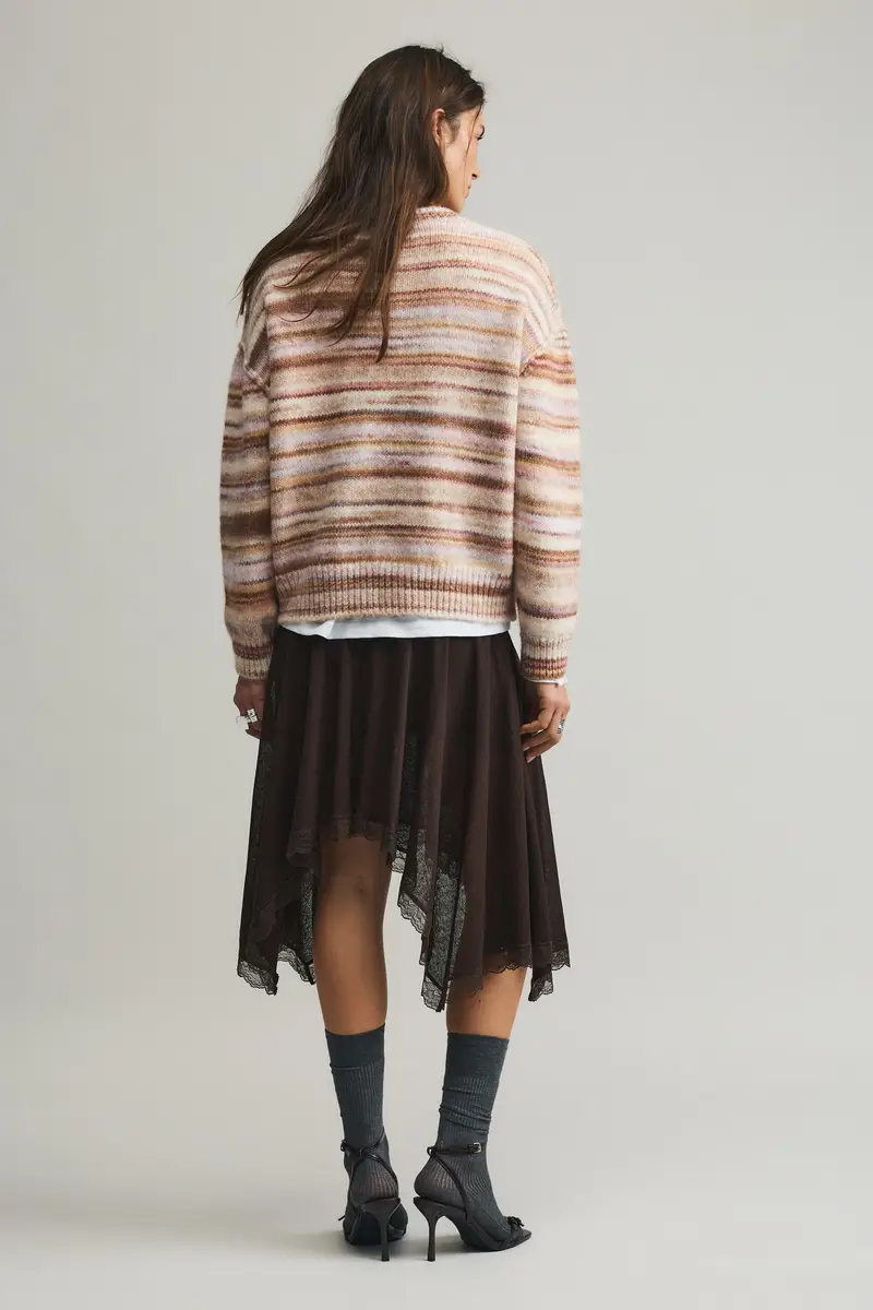 Maglione A Righe Sabbia miniatura 3