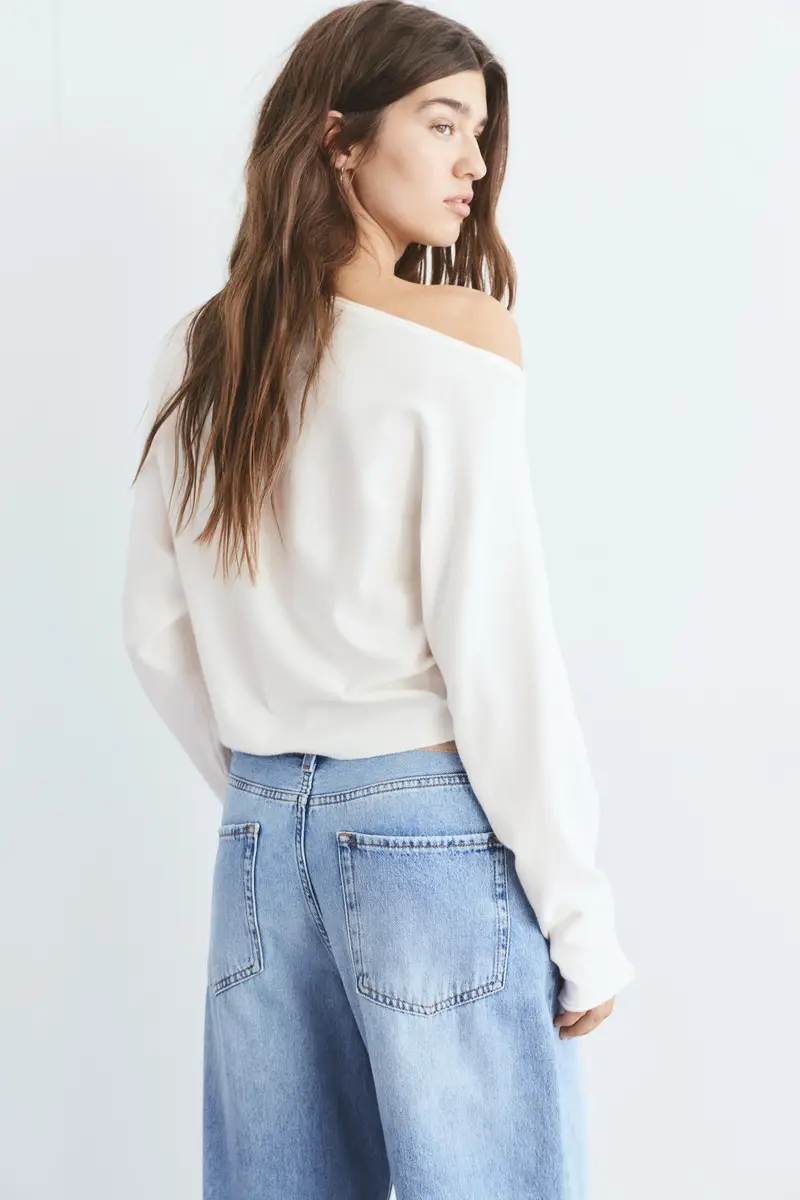 Maglione Asimmetrico Beige miniatura 2