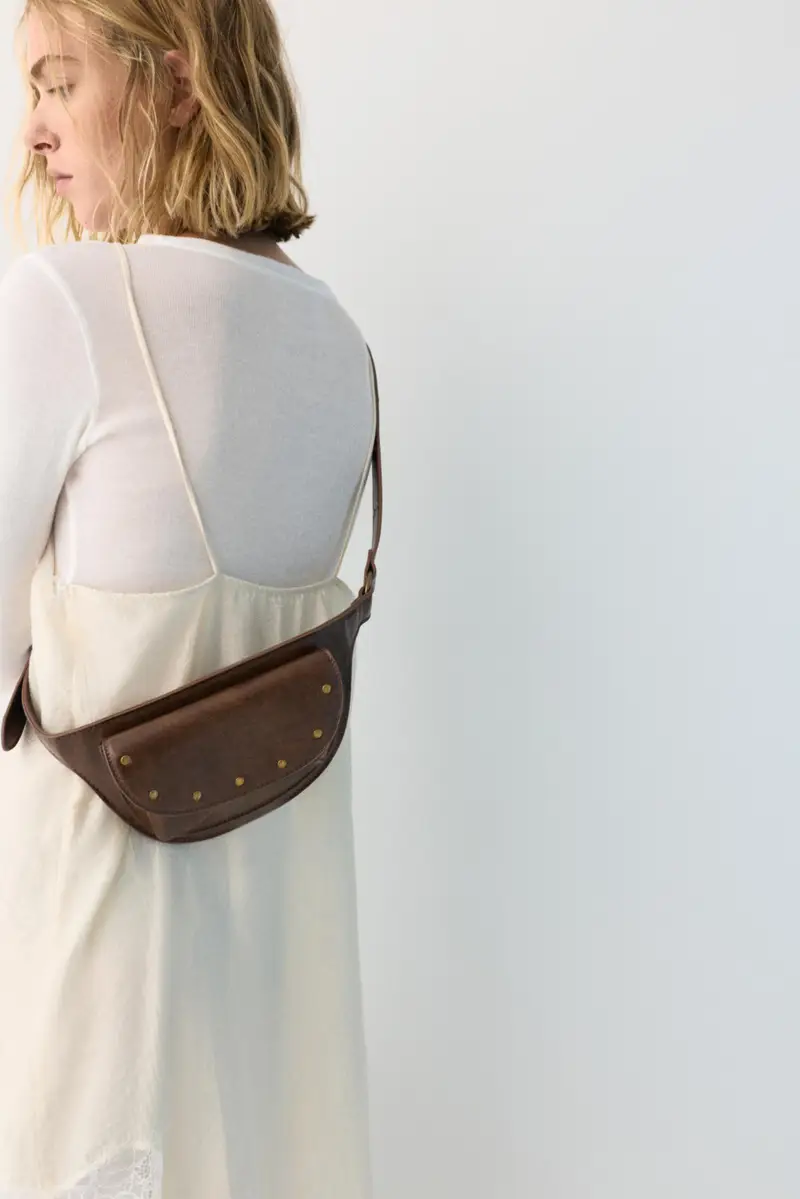 Marsupio Borchie Marrone