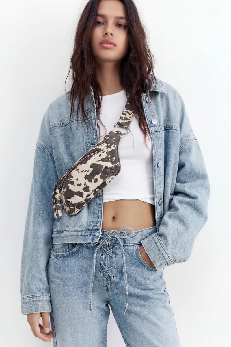 Marsupio Con Stampa Vacca Abbinato