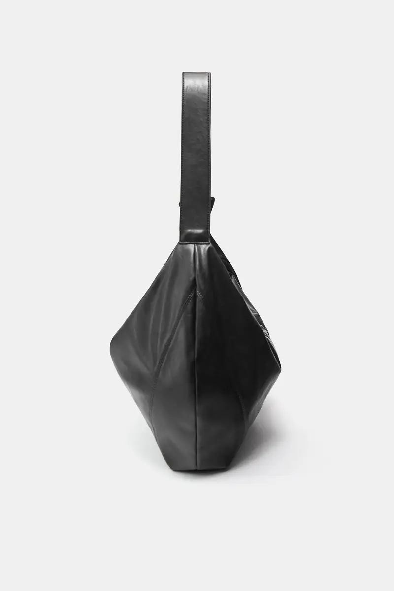 Maxi Borsa Shopper A Tracolla Nero miniatura 3