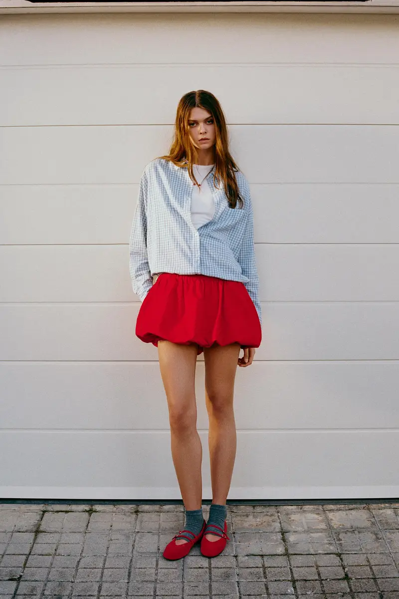 Minigonna A Palloncino Rossa Rosso