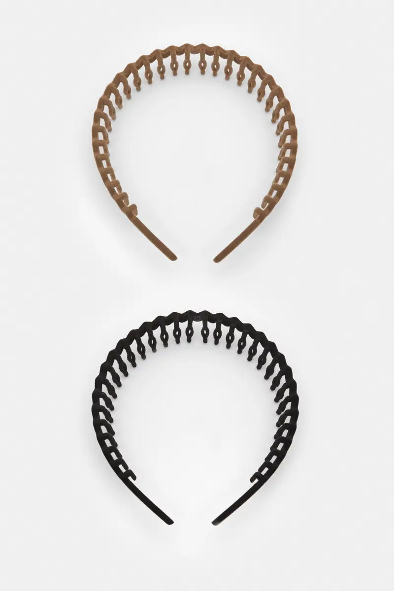 Pull&bear Cerchietti Donna Marrone e Nero - Pacco di 2