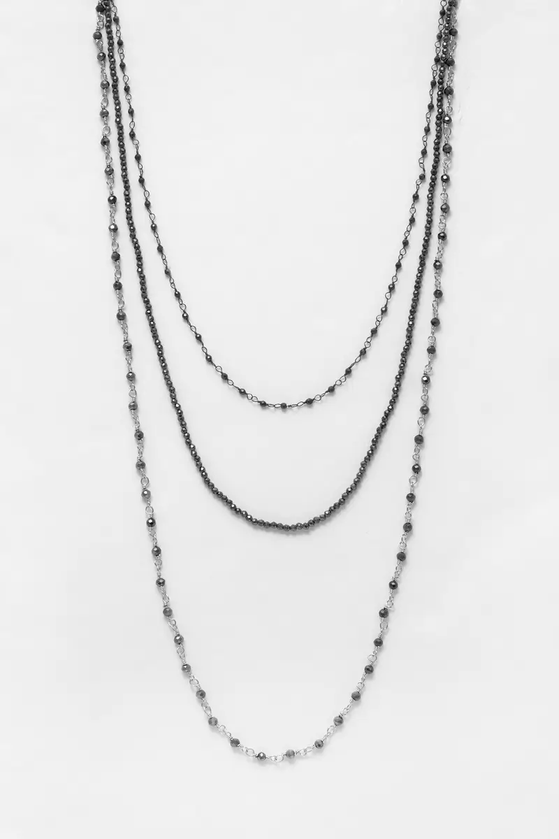 Pacco Di Catene Con Perline Nero miniatura 2