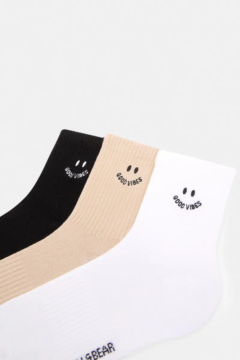 Pack 3 Paia Di Calzini Faccina Sorridente Vari miniatura 2