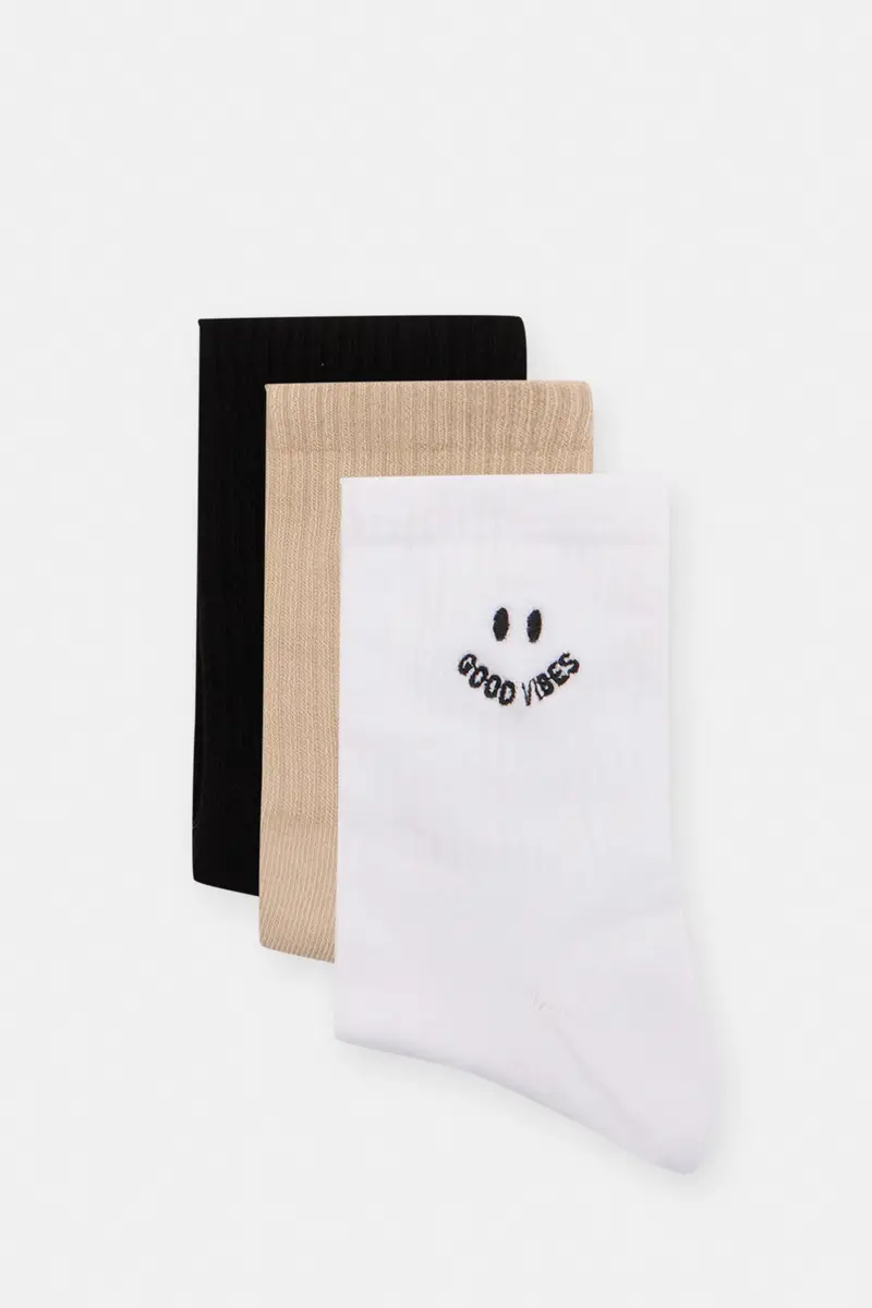 Pack 3 Paia Di Calzini Faccina Sorridente Vari miniatura 3