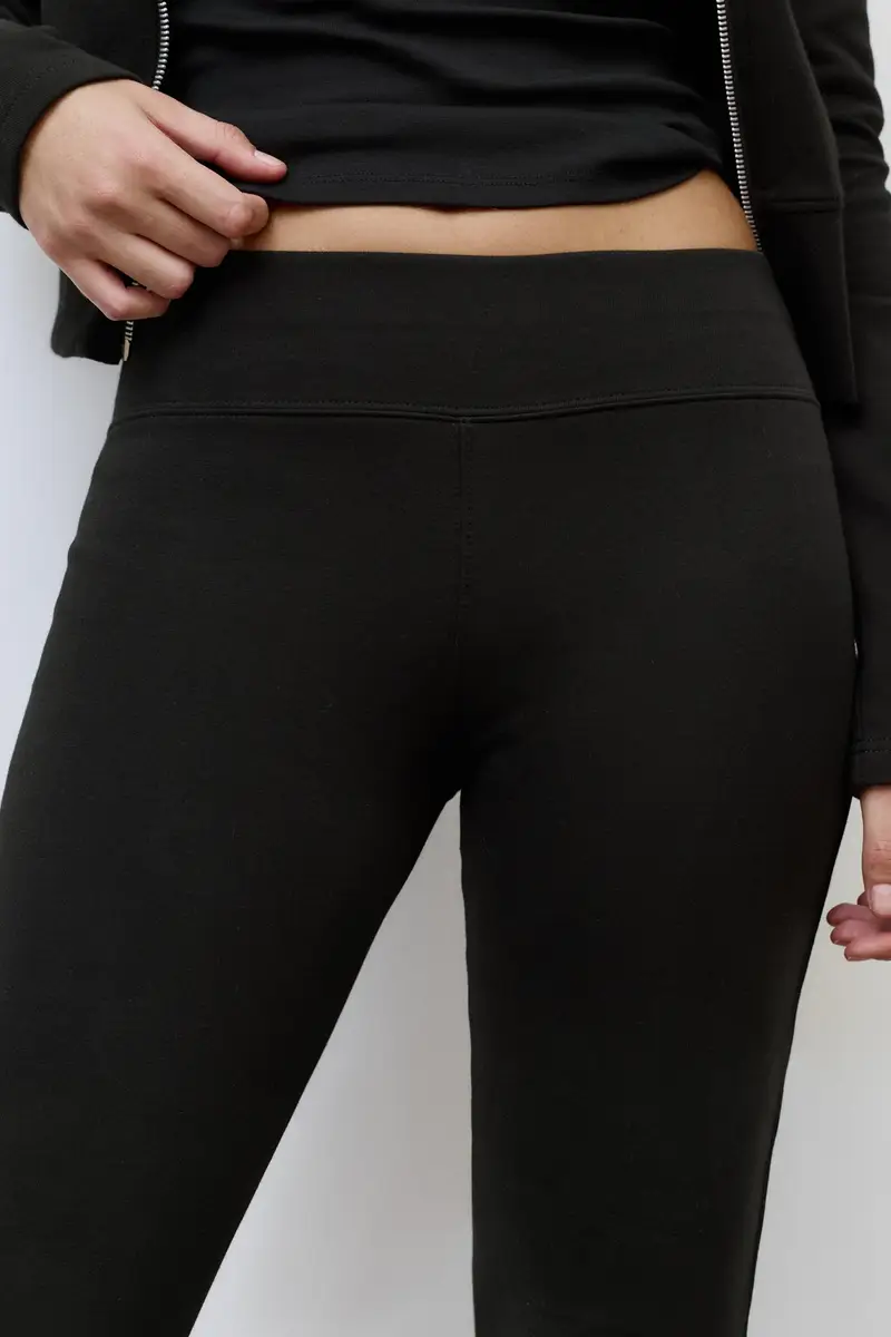 Pantalone A Campana Nero miniatura 3