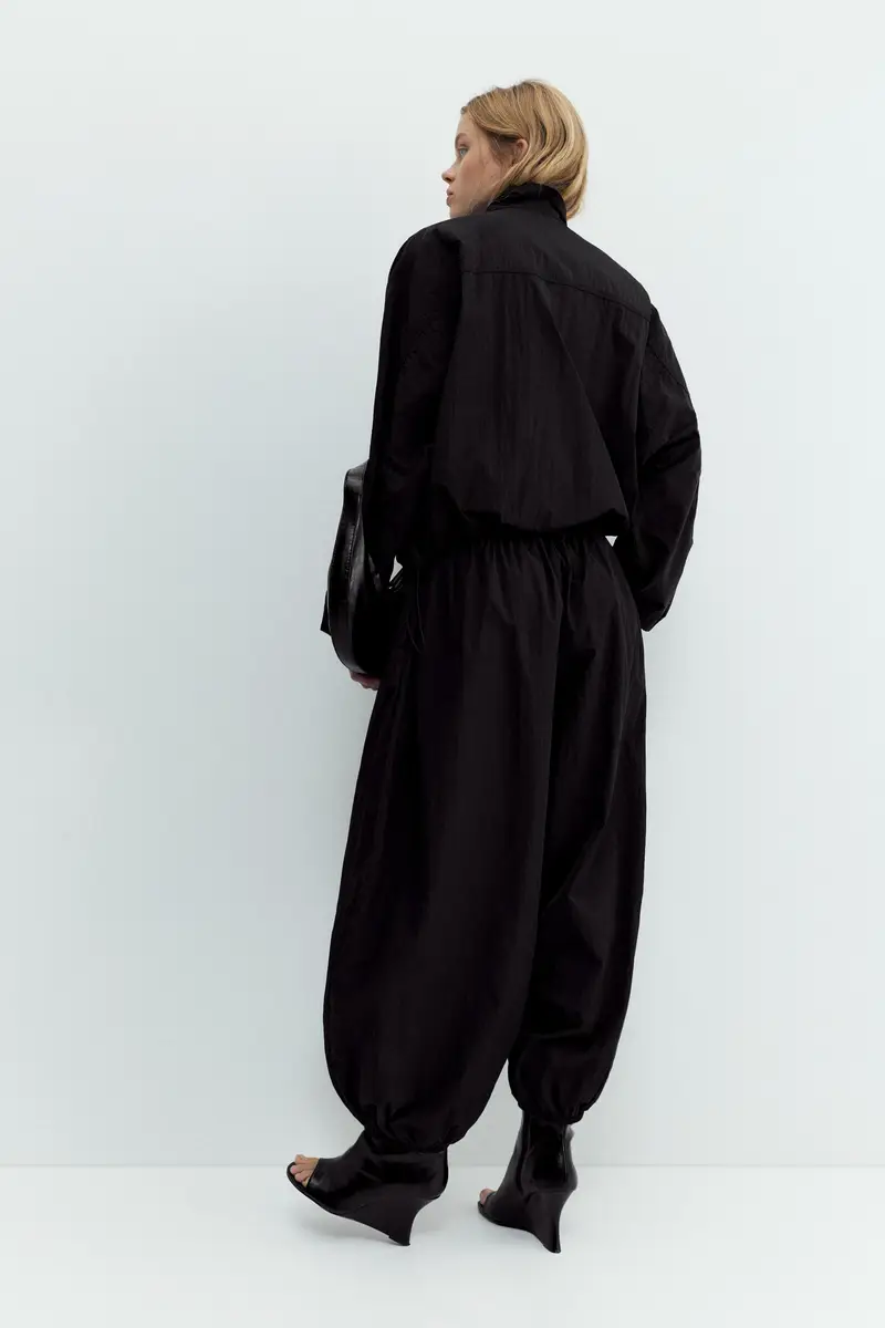 Pantalone Barrel Nero miniatura 2