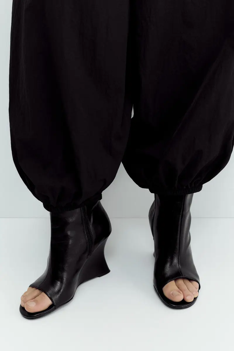 Pantalone Barrel Nero miniatura 3