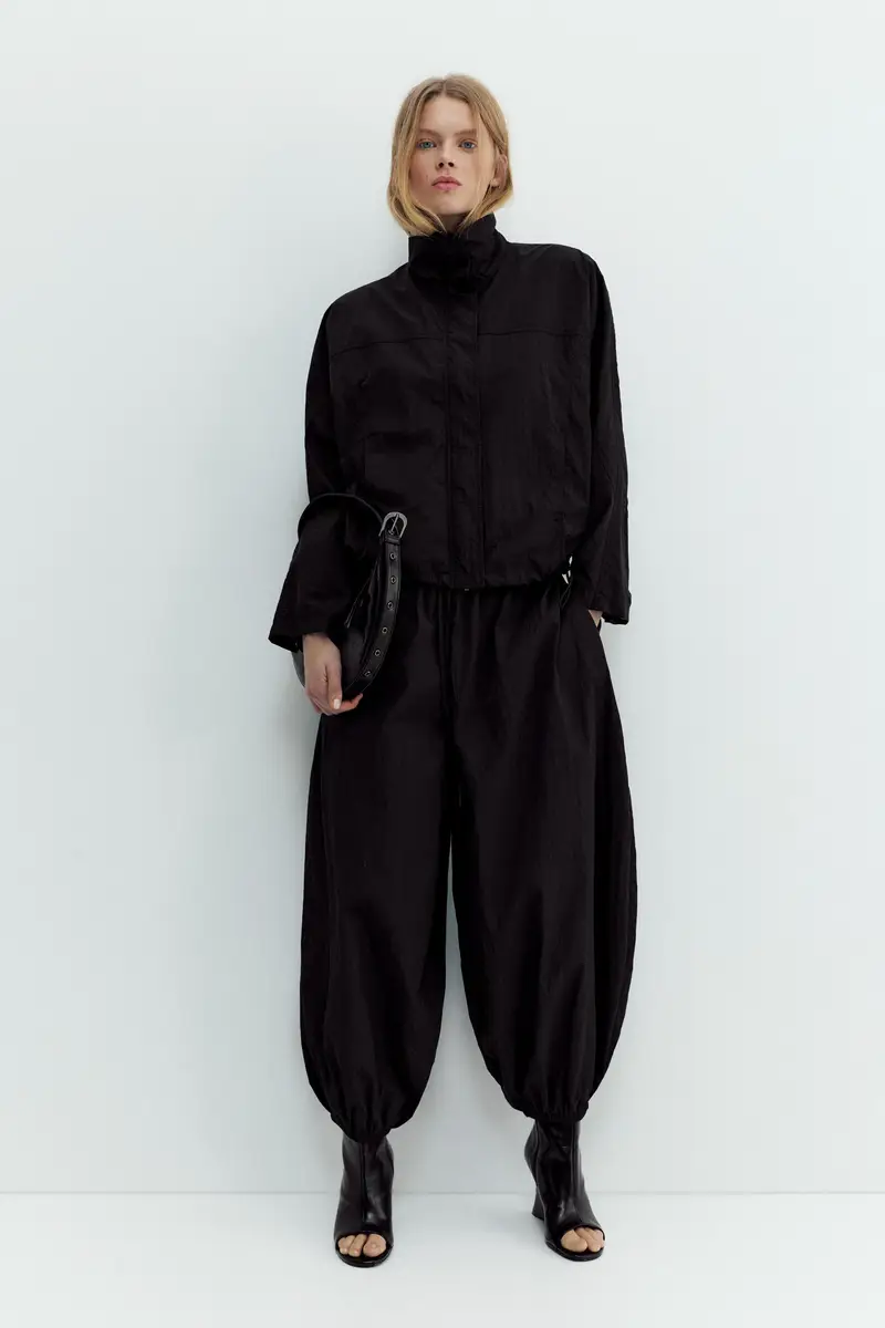 Pantalone Barrel Nero