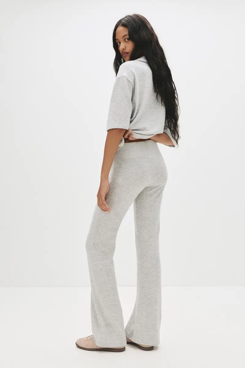 Pantaloni A Campana Soft Touch Grigio miniatura 3