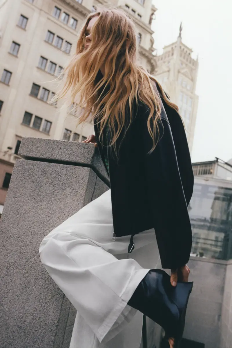 Pantaloni Bianchi Con Doppia Pince Bianco