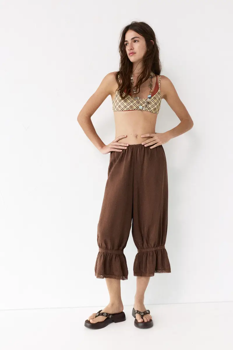Pantaloni Bloomer Marroni Marrone miniatura 2