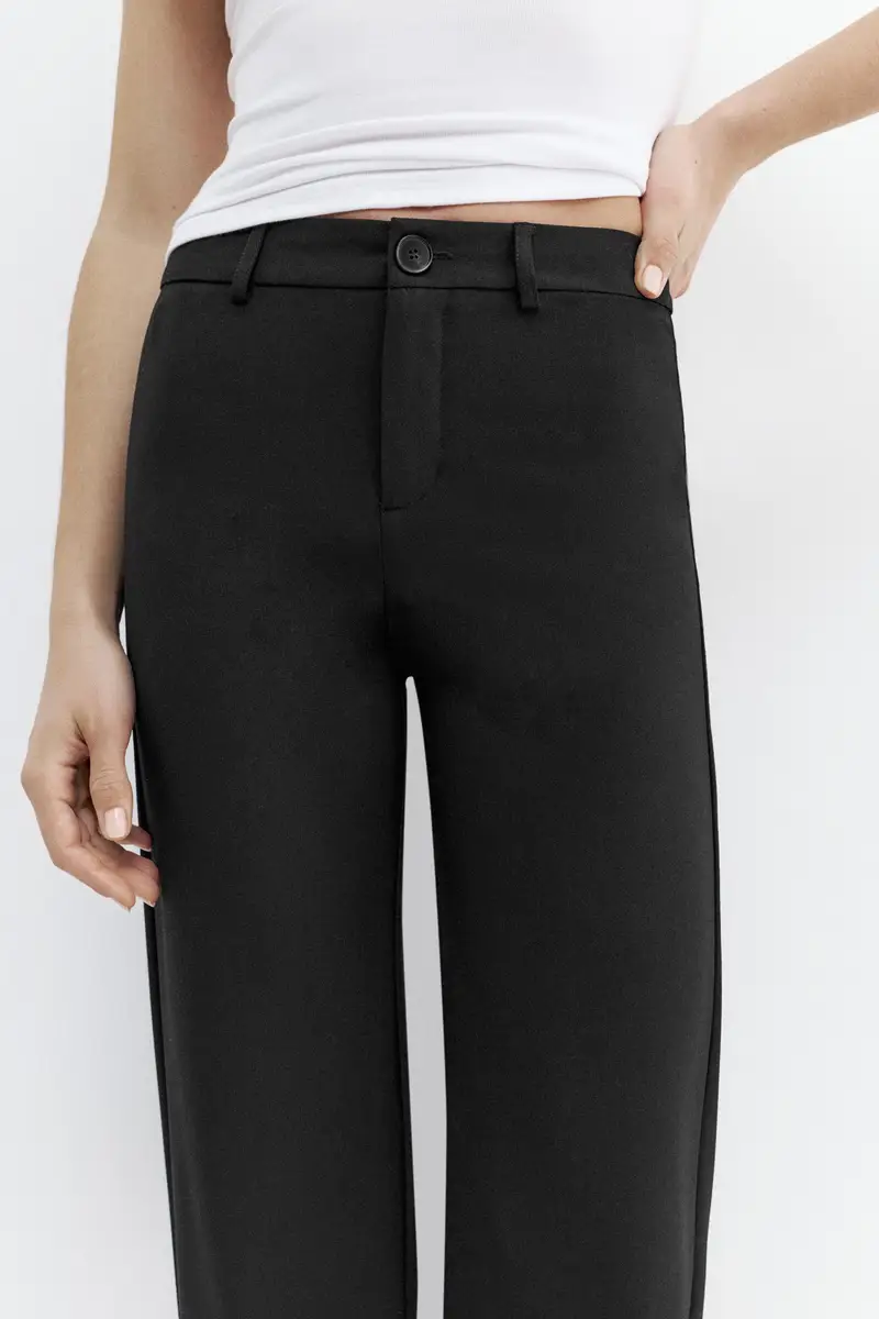 Pantaloni Con Tasche Posteriori Nero miniatura 2