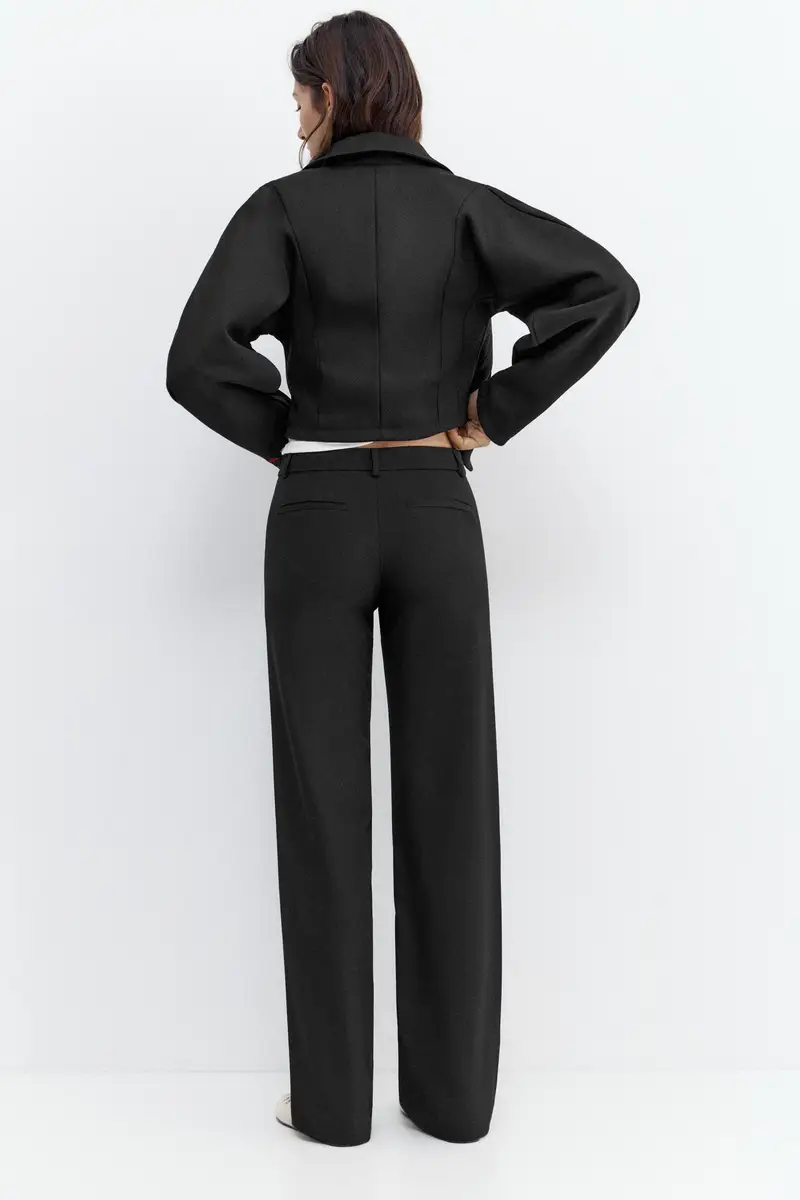 Pantaloni Con Tasche Posteriori Nero miniatura 3