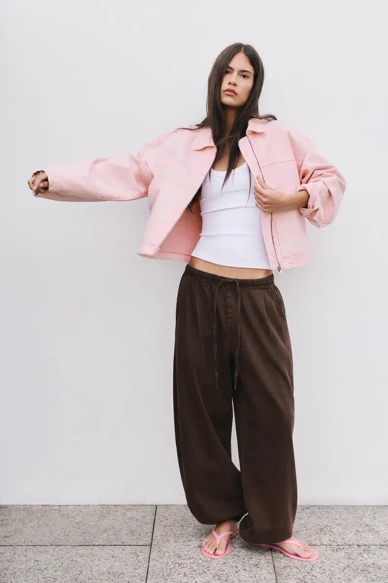 Pantaloni Da Gaucho Con Elastico In Vita Marrone