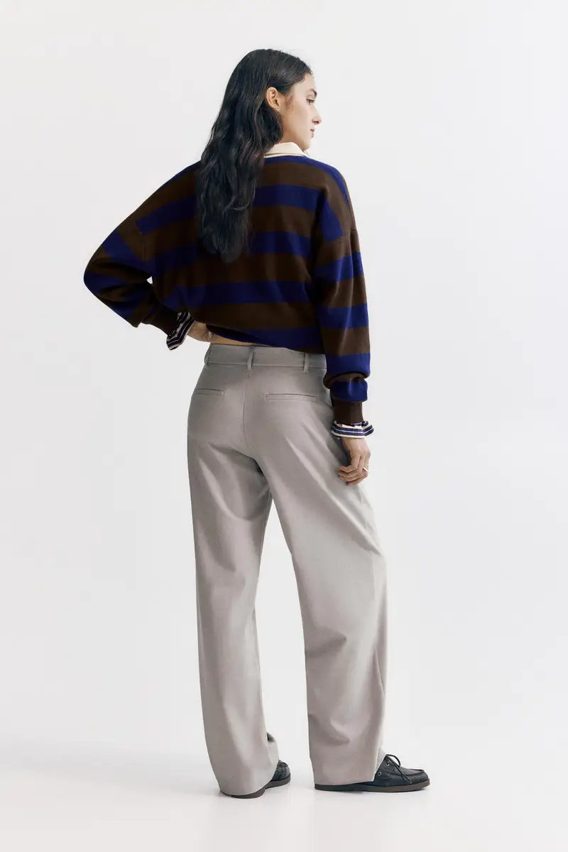 Pantaloni Eleganti Con Pinces Beige miniatura 3